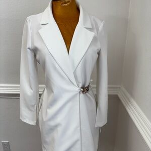 Zara White Blazer Dress